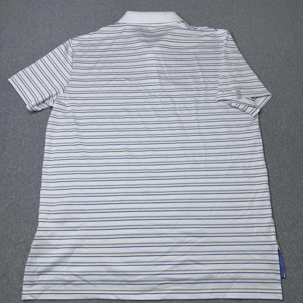 RLX Ralph Lauren Performance Polo Grey White Striped Men's Size Large Golf - Picture 4 of 7